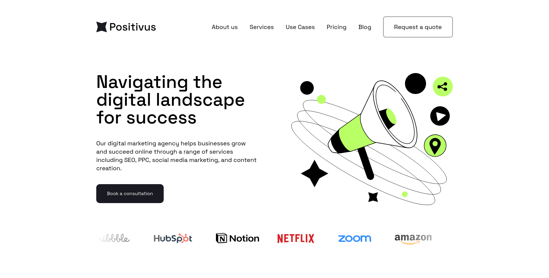 positivus landing page